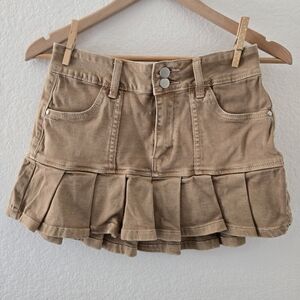 Windsor Tan Denim Mini Skirt
